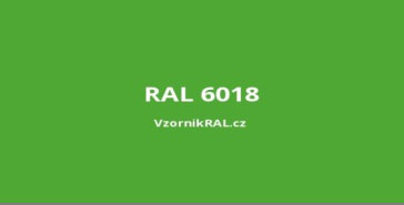 Zelená barva RAL 6018